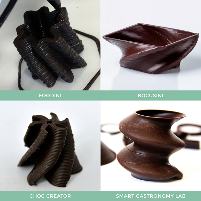 Comparatif des différentes imprimantes 3D chocolat - Smart Gastronomy Lab a nettement une longueur d'avance