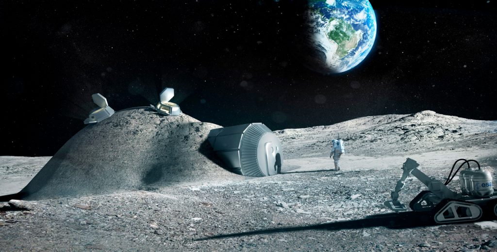 Un village imprimé en 3D … sur la Lune !